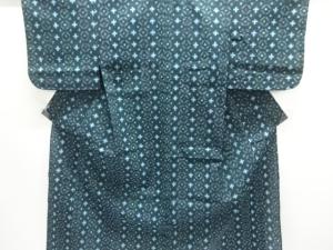 アンティーク　木綿本場久留米絣　抽象模様単衣着物